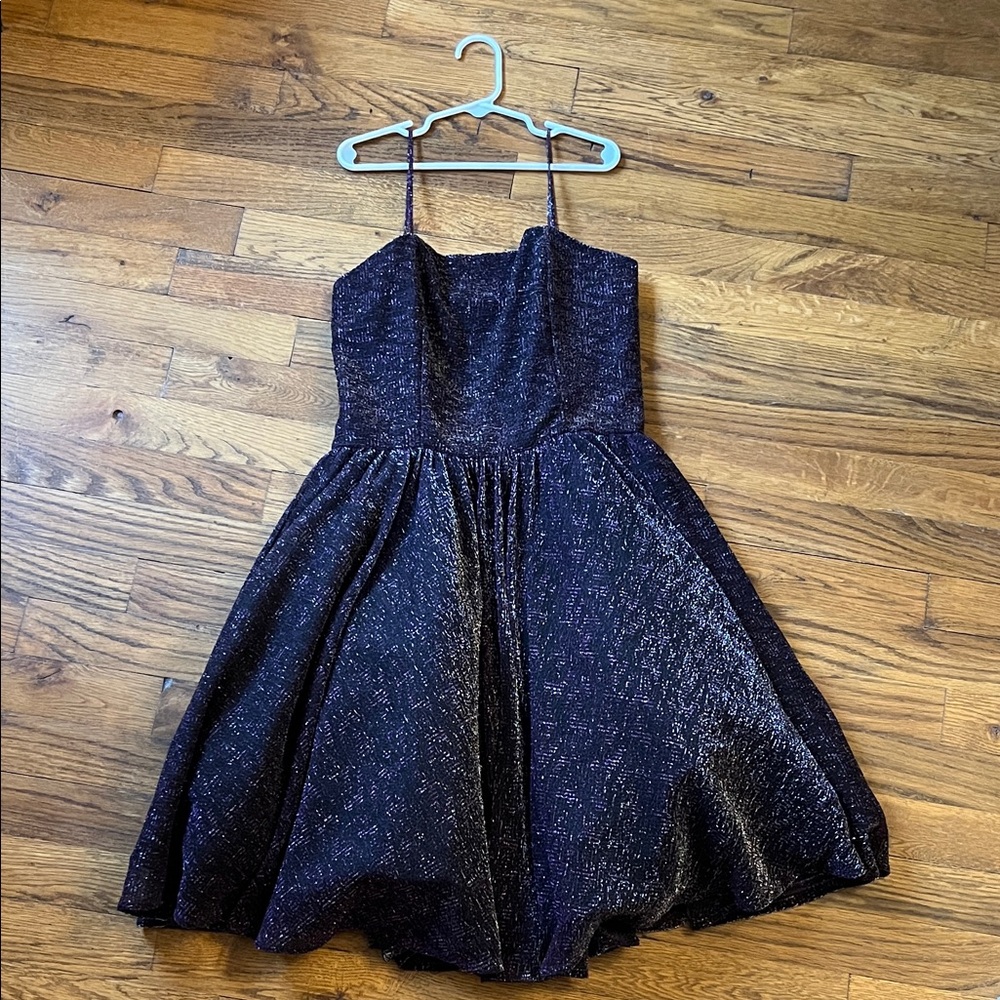 Purple Kids Formal Dress| Shimmery Silver Material